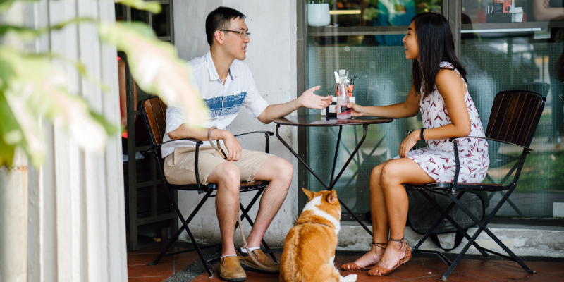 Dining out with a dog