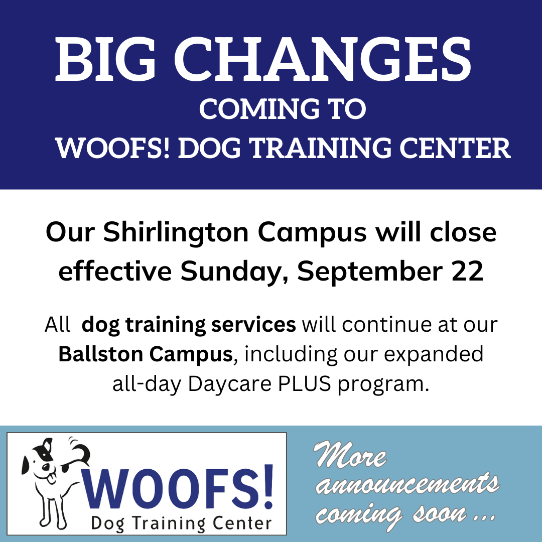 WOOFS! Shirlington campus is closing